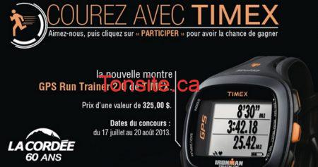 Concours La Cordée: Gagnez une super montre Timex !, 