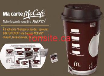 Ma carte McCafé: Obtenez une boisson McCafé chaude à l&#8217;achat de 7 boissons chaudes!, 