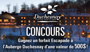 Concours Publisac: Gagnez un Forfait Escapade pour deux personnes à l&#8217;auberge Duchesnay (Valeur 500$), 