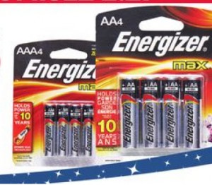 Paquet de 4 piles Energizer (AAA ou AA) à 1$ après coupon!, 