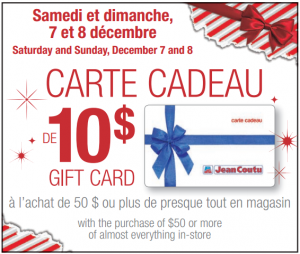 Jean Coutu: Obtenez une carte-cadeau de 10$ sur tout achat de 50$ ou plus!, 