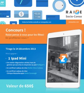 Concours Raize: Gagnez 1 iPad mini et des certificats cadeaux et plus!, 