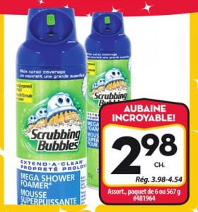 Nettoyant pour salle de bain Scrubbing Bubbles à 98¢ après coupon!, 