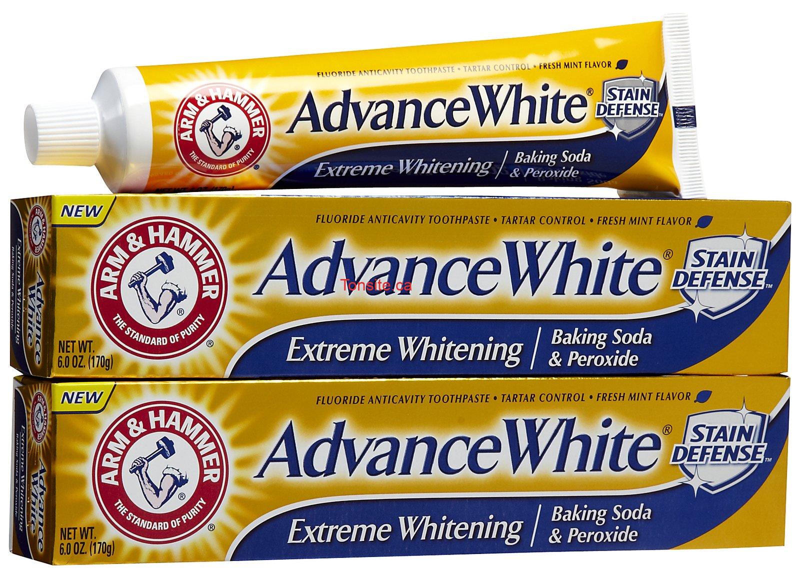 Dentifrice Arm & Hammer à 90¢ coupon!