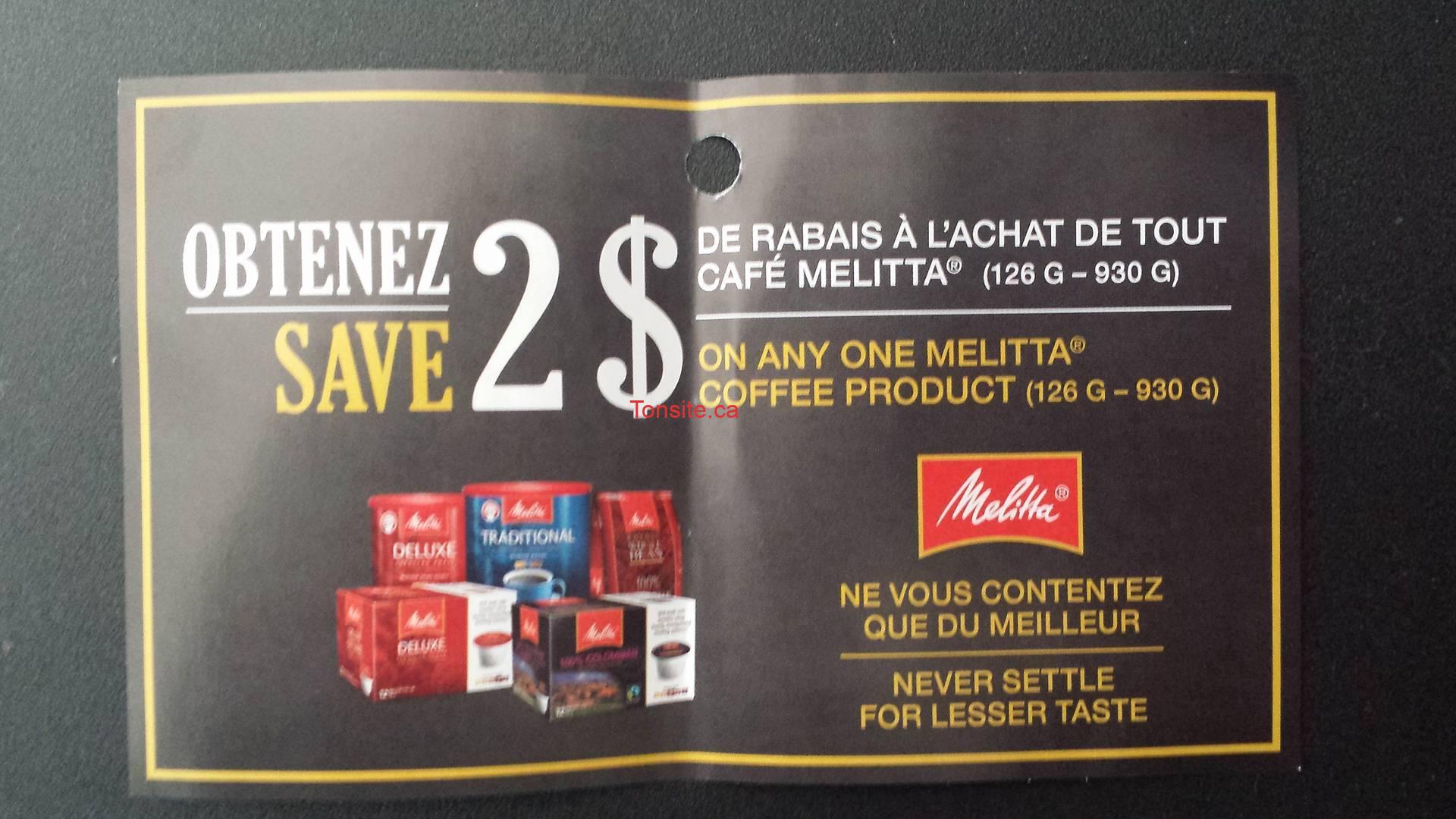 Café moulu Melitta (300g) à 1.99$ au lieu de 6,47$, 