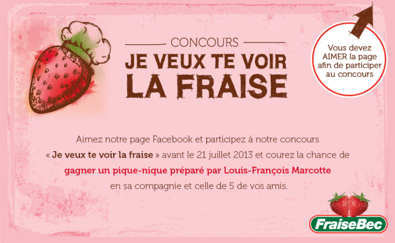 Concours FraiseBec : gagnez un pique-nique préparé par le chef Louis-François Marcotte!, 