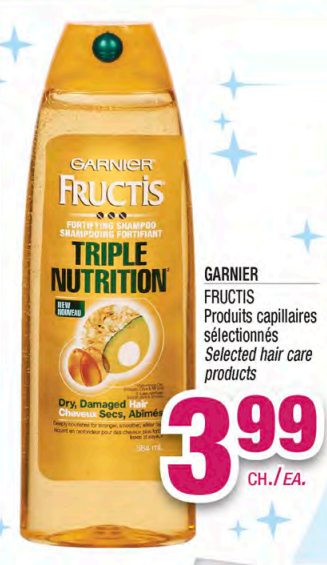 Produit capillaire Garnier Fructis à 2.99$ après coupon!, 