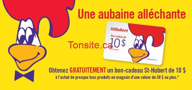 Pharmaprix: Obtenez GRATUITEMENT un bon-cadeau St-Hubert de 10 $ à l&#8217;achat de 50$ ou plus!, 