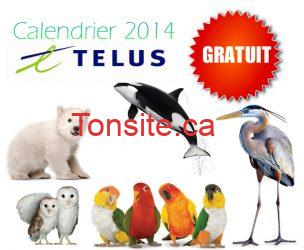 Calendrier Telus 2014 Gratuit!, 