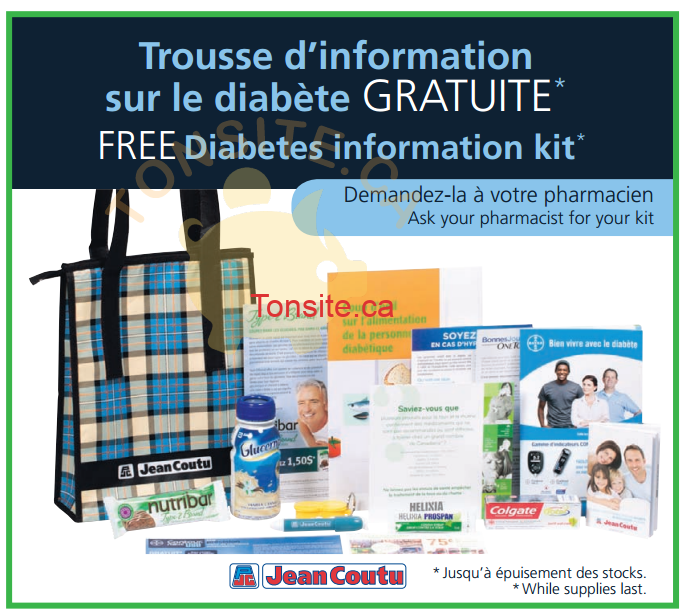 Jean Coutu: Demandez votre trousse de diabète gratuite!, 
