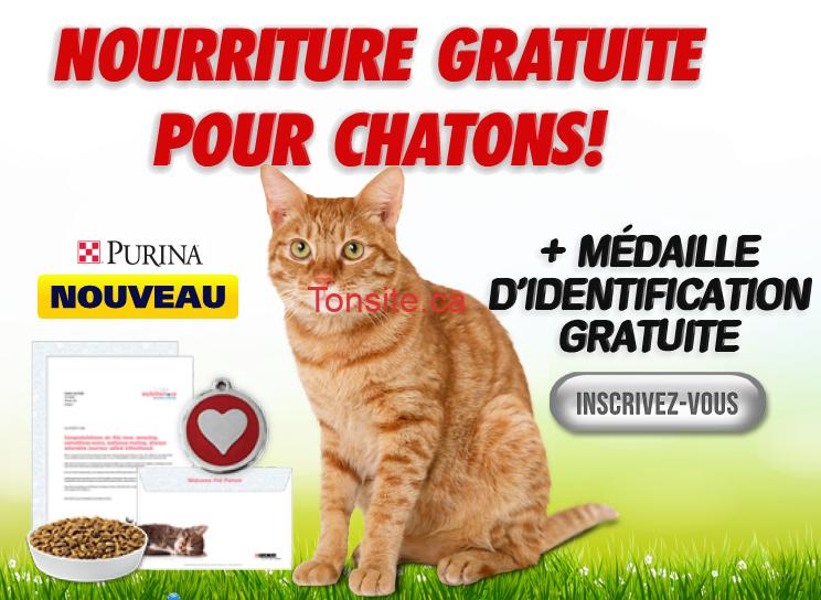 GRATUIT: Obtenez de la nourriture pour chatons gratuite et une médaille d'identification et des coupons rabais!