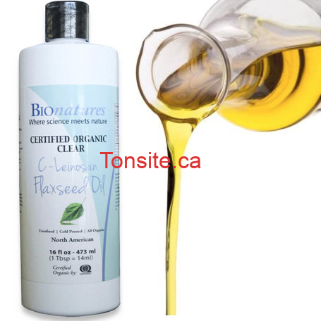 Demandez votre échantillon gratuit d'huile de lin biologique Bionature