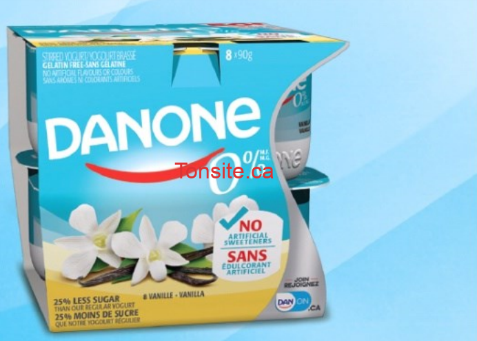Emballage de 8 pots de yogourt Danone 0% à 1,50$ seulement!, 