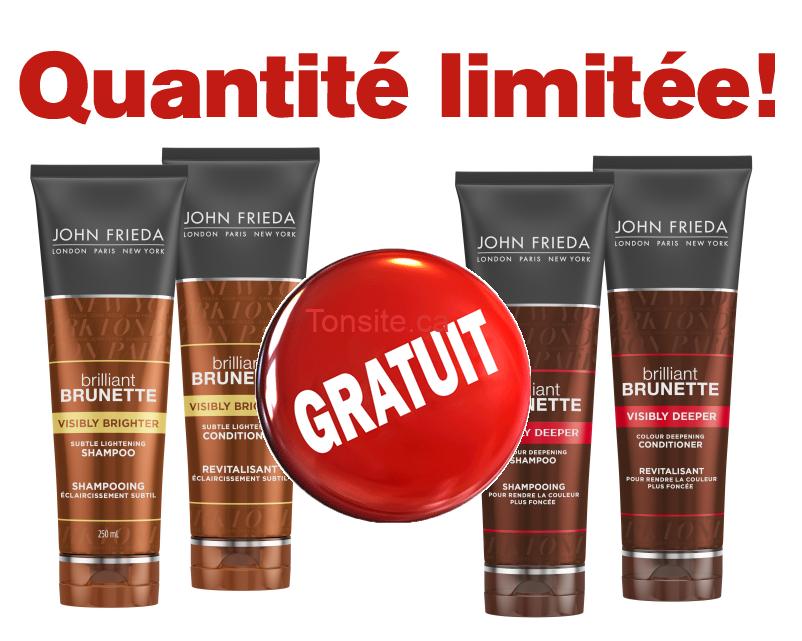 GRATUIT: Commandez gratuitement des échantillons des shampoings et revitalisants John Frieda