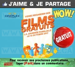 Cineplex: Regardez des films en famille GRATUITEMENT!