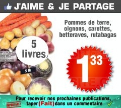 Unsacdepommesdeterre,oignons,carottes,betteraves,rutabagas(livres)à,$seulement!