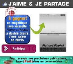 ConcoursRadio Canada:Gagnezunlave vaisselleFisher&Paykelàdoubletiroirs,d’unevaleurde$