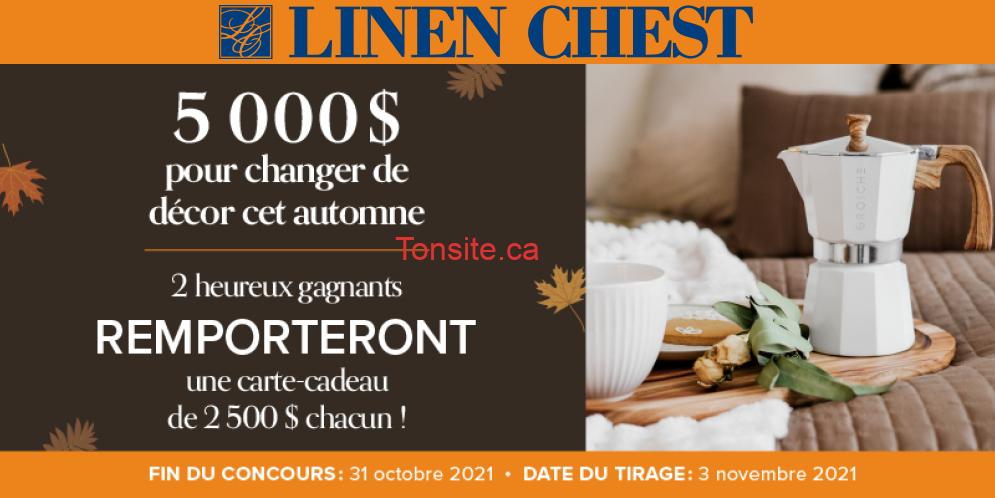 linen chest concours automne Tonsite.ca