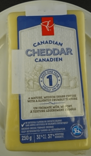 Rappel de fromage cheddar canadien de marque PC en raison de la bactérie Listeria monocytogenes, 