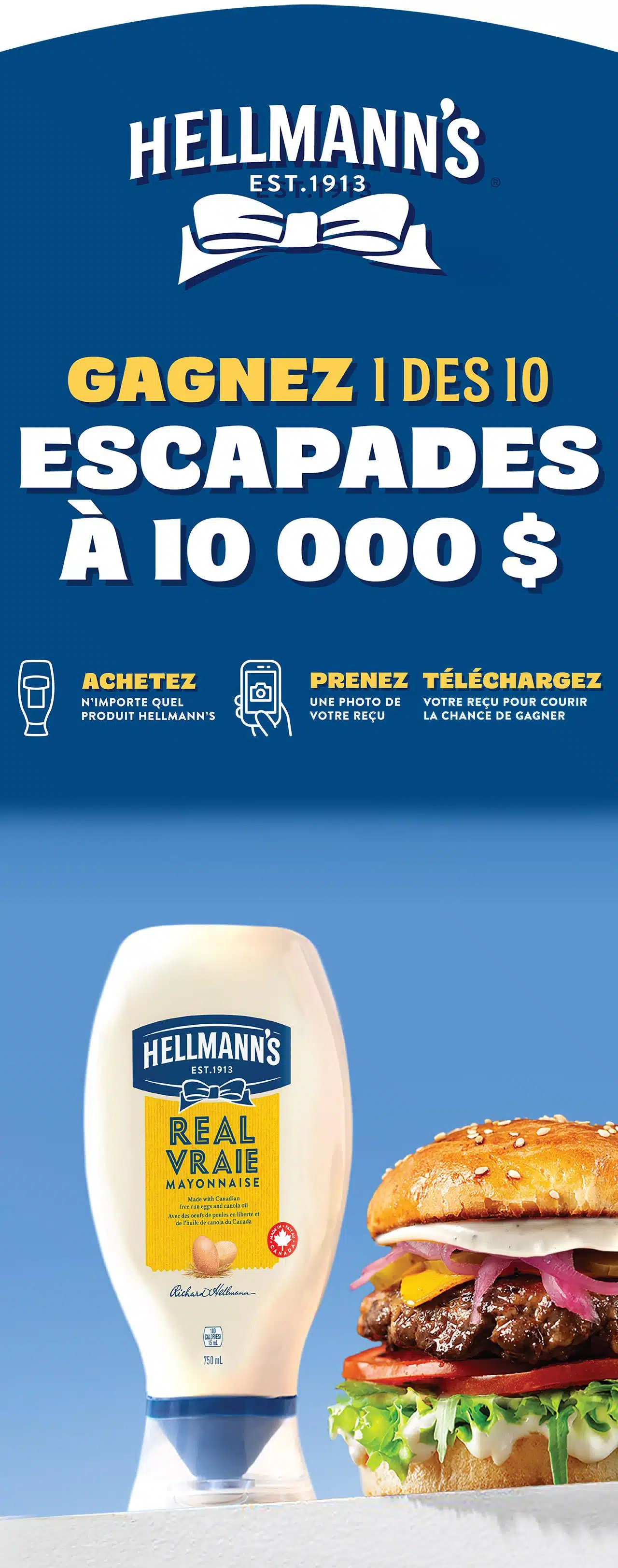 Concours Hellmann&#8217;s: Gagnez 1 des 10 escapades à 10 000$ pour cet été, 