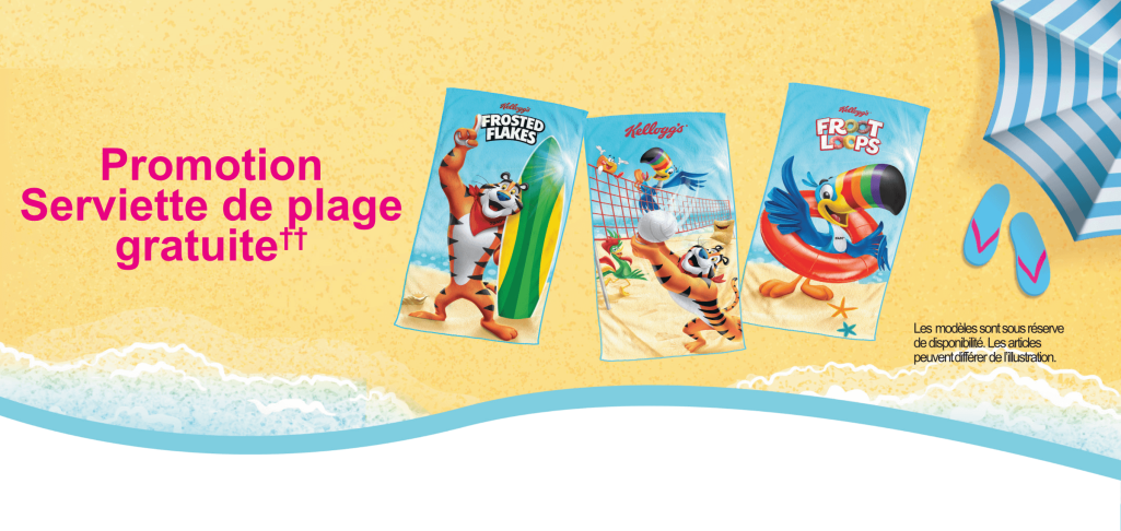 Obtenez une serviette de plage gratuite avec Kellogg’s !